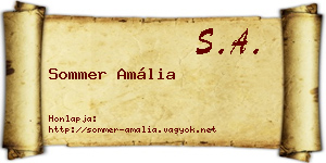 Sommer Amália névjegykártya